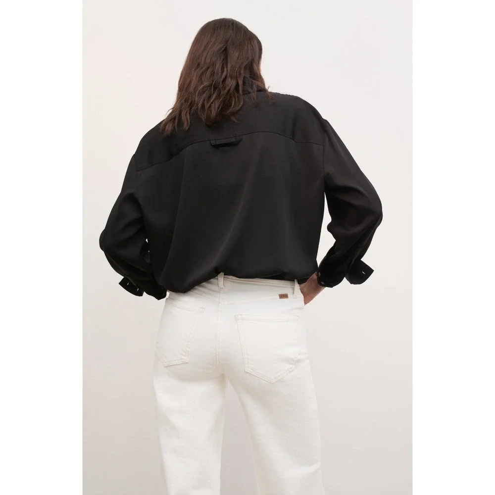 AYR Women's The Secret Sauce Organic Cotton High Rise‎ Wide Leg Jeans- Size 34